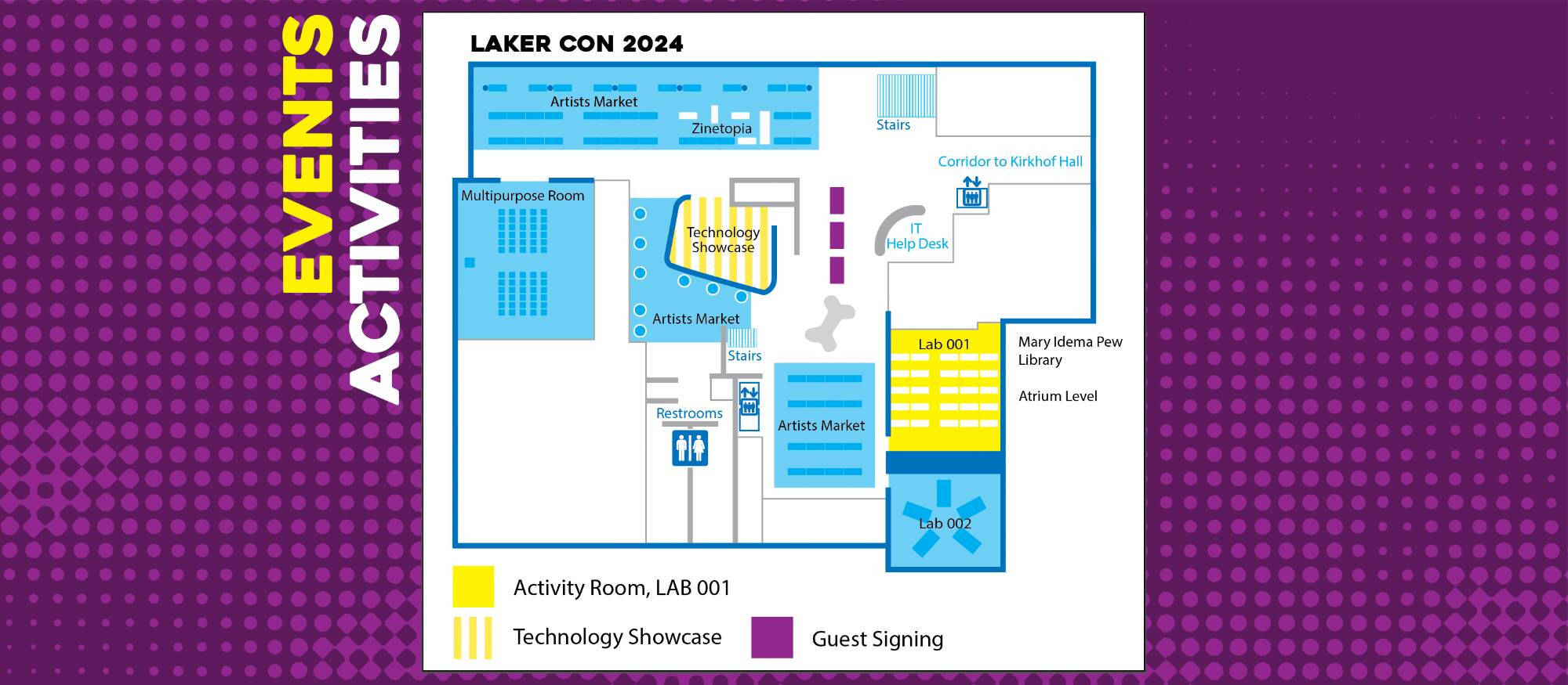 map of activities around lakercon
